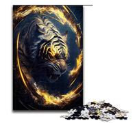 Puzzles 1000 pièces pour Adultes Tigres féroces Cadeaux d'anniversaire pour Adolescents de 14 Ans et Plus 1000 pièces