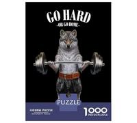 Puzzles 1000 Pièces pour Adultes Timber Wolf Weightlifting Puzzle À Monter Soi-même, Un Jeu Amusant Et Humoristique, Idéal comme Cadeau pour Toute La Famille 38x26cm/1000pcs
