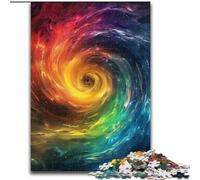 Puzzles 1000 pièces pour Adultes, tourbillons colorés en Bois, Parfaits pour Une décoration DIY ou Un Cadeau d'anniversaire. 50x75cm. Un Casse-tête Stimulant - Un Jouet Relaxant pour Adolescents.