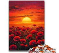 Puzzles 1000 pièces pour Adultes Tournesols au Coucher du Soleil Convient aux 14 Ans et Plus Jouet intellectuel Jeu éducatif pour Anniversaire et Noël 50x75cm