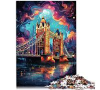 Puzzles 1000 pièces pour Adultes Tower Bridge Jouets Anti-Stress pour est idéal comme Cadeau pour Toute la Famille 14,96 po x 20,47 po pour Les Adolescents de 14 Ans et Plus