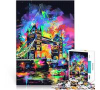 Puzzles 1000 pièces pour Adultes Tower Bridge Londres Puzzle décoration Murale 10,27 po x 14,96 po Excellent Cadeau pour Les Adolescents de 14 Ans et Plus
