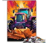 Puzzles 1000 pièces pour Adultes Tracteur coloré 1000 pièces Puzzle Art Décor Intelligence Jouet pour Jeux d'intérieur en Famille Taille: 38x26cm