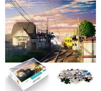 Puzzles 1000 pièces pour Adultes Transport Train Paysages urbains Jeu de Casse-tête Renforcer l'amour Entre Les Couples 75x50cm
