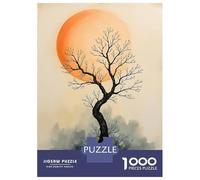 Puzzles 1000 Pièces Pour Adultes Tree Standing Tall Against Sunset Wabi Sabi Art Puzzles Pour Adultes, Jouet, Décoration Murale, Amusant Et Humoristique, Idéal Pour Stimuler Le Cerveau 38x26cm/1000pcs