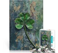 Puzzles 1000 pièces pour Adultes Trèfle Irlandais Rustique Défi Difficile pour soulager Le Stress Super Cadeau 52x38cm