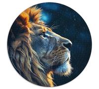 Puzzles 1000 pièces pour Adultes Tristesse du Lion Puzzles 1000 pièces pour Adultes Cadeau Parfait pour Les Anniversaires, Noël, Halloween, Thanksgiving, Pâques (Taille 67,5 x 67,5 cm)