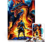 Puzzles 1000 pièces pour Adultes Tueur de Dragons Réduction du Stress intéressante avec des pièces de Formes aléatoires entièrement imbriquées 75x50cm