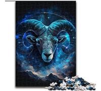 Puzzles 1000 pièces pour Adultes Univers Bélier Puzzles en Carton pour Adultes Taille 26x38cm Idéal pour Le Plaisir en Famille, la détente et Les Cadeaux de Vacances