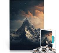 Puzzles 1000 pièces pour Adultes Œuvres d'art sur Les Montagnes Fait de Bois,pour Les 14 Ans et Plus Défi Difficile pour soulager Le Stress Bon Cadeau。Taille:50x75cm/19.6x29.5pouce