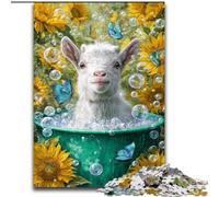 Puzzles 1000 pièces pour Adultes Vache au Bain, à partir de 14 Ans, décoration d'intérieur, à Offrir en Cadeau à Toute la Famille (Taille 50x75cm)