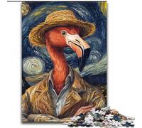 Puzzles 1000 pièces pour Adultes Van Gogh Flamingo Puzzles pour Adultes Soirée Jeux en Famille, décoration intérieure et entraînement cérébral (Taille 26x38cm)