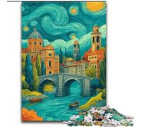 Puzzles 1000 pièces pour Adultes Venise Night Sky Puzzles Adultes 1000 pièces Développe la Coordination œil-Main, Parfait pour Les Cadeaux d'anniversaire (Taille 50x75cm)