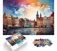 Puzzles 1000 pièces pour Adultes Vieux Québec Puzzle Jeu Pratique 26x38cm Anniversaire Unique et Cadeaux pour Adolescent Âge 14 Ans et Plus