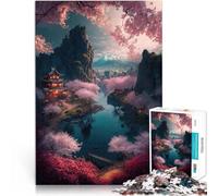 Puzzles 1000 pièces pour Adultes Village Fleuri Jouets éducatifs et d'apprentissage Jeux familiaux Super Cadeau 38x26cm