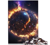 Puzzles 1000 pièces pour Adultes Villes dans Le Ciel Puzzle en Bois Décoration Murale Cadeaux d'anniversaire et de Noël Uniques 50x75 cm