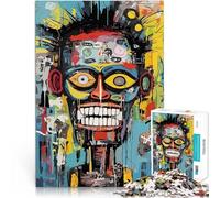 Puzzles 1000 pièces pour Adultes Visage Abstrait coloré Jouets de Jeu pour Cadeau Familial Convient aux Couples 52x38cm