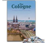 Puzzles 1000 pièces pour Adultes Visit Cologne Jeux éducatifs Décoration d'intérieur Collection Artistes, Beaux-Arts (26x38cm) 1000pcs