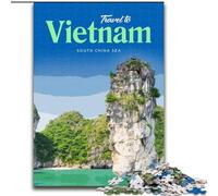 Puzzles 1000 pièces pour Adultes, Visite du Vietnam, Jeu Stimulant, Jouets, décoration Murale, Cadeaux d'anniversaire et de Noël Uniques, 26x38cm
