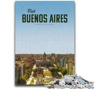 Puzzles 1000 pièces pour Adultes Visitez Buenos Aires Convient aux 14 Ans et Plus Jeu de Jouets intellectuels Jeu éducatif pour Anniversaire et Noël (Taille 50x75cm)