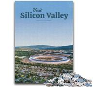Puzzles 1000 pièces pour Adultes Visitez la Silicon Valley Convient aux 14 Ans et Plus Jeu de Jouets intellectuels Jeu éducatif pour Anniversaire et Noël (Taille 38x52cm)