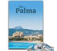 Puzzles 1000 pièces pour Adultes Visitez Palma Convient aux 14 Ans et Plus Jeu de Jouets intellectuels Jeu éducatif pour Anniversaire et Noël (Taille 38x52cm)