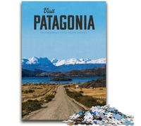 Puzzles 1000 pièces pour Adultes Visitez Patagonia Aidez Le Cerveau à exercer des Jouets addictifs pour cultiver la Patience Collection d'artistes, Beaux-Arts (Taille 38x26cm)