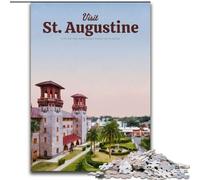 Puzzles 1000 pièces pour Adultes Visitez Saint Augustin Jeux éducatifs Décoration intérieure Collection d'artistes, Beaux-Arts (50x75cm) 1000pcs
