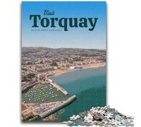 Puzzles 1000 pièces pour Adultes Visitez Torquay Family Fun pour est idéal comme Cadeau pour Toute la Famille à partir de 14 Ans (Taille 50x75cm)