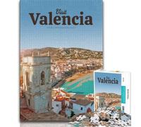 Puzzles 1000 pièces pour Adultes Visitez Valence, Aidez Le Cerveau à exercer des Jouets addictifs pour cultiver la Patience Décoration Parfaite (38x26cm)