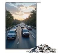 Puzzles 1000 pièces pour Adultes Voitures sur l'autoroute Cadeaux d'anniversaire pour Adolescents de 14 Ans et Plus 1000 pièces (38 x 26 cm)