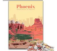 Puzzles 1000 pièces pour Adultes Voyage à Phoenix, Jeu Stimulant, Jouets, décoration Murale, Cadeaux d'anniversaire et de Noël Uniques 26x38cm