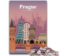 Puzzles 1000 pièces pour Adultes Voyage à Prague Aidez Le Cerveau à exercer des Jouets addictifs pour cultiver la Patience Collection d'artistes, Beaux-Arts (Taille 50x75cm)