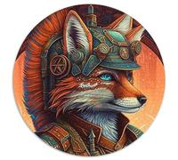 Puzzles 1000 pièces pour Adultes Warrior Fox Puzzles Ronds 1000 pièces pour Adultes Jeu Familial interactif, défi cérébral, Jouet éducatif 1000 pièces (67,5x67,5cm)