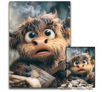 Puzzles 1000 pièces pour Adultes Yak Art Puzzles en Bois pour Les Anniversaires, Les Vacances, Noël 50x75cm