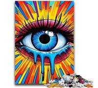 Puzzles 1000 pièces pour Adultes Yeux colorés Convient aux 14 Ans et Plus Jouet intellectuel Jeu éducatif pour Anniversaire et Noël 26x38cm