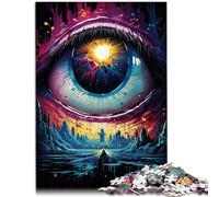 Puzzles 1000 pièces pour Adultes Yeux Fantaisie colorés Jeux Amusants en Famille 26x38cm Anti-Stress Staycation Tuer Le Temps pour Adolescent 14+