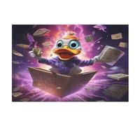 Puzzles 1000 Pièces Puzzle Canard lisant pour Adultes Et Adolescents Puzzles sur Planche De Bois Excellent Cadeau pour Adultes Et Enfants (75×50cm)