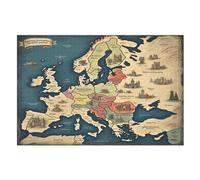 Puzzles 1000 Pièces Puzzle Carte de l'europe pour Adultes Et Adolescents Puzzles sur Planche De Bois Excellent Cadeau pour Adultes Et Enfants （75×50cm）