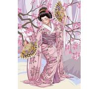 Puzzles 1000 Pièces - Puzzle d'art Irrégulier - Japanese Woman Geishas Posters - Jeu De Mémoires for Adults - Jouets Anti-Stress pour La Famille Gifts Zx200Ap