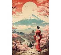 Puzzles 1000 Pièces - Puzzle d'art Irrégulier - Japanese Woman Geishas Posters - Jeu De Mémoires for Adults - Jouets Anti-Stress pour La Famille Gifts Zx198Ap