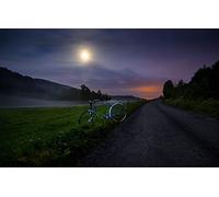 Puzzles 1000 pièces, Puzzle Impossible pour Adultes, Jeux éducatifs, Cadeaux pour Hommes et Adultes, Paysage Naturel, Route, Nuit, vélo, 38 x 52 cm