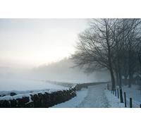 Puzzles 1000 pièces, Puzzle Impossible pour Adultes, Jeux éducatifs, paysages naturels, Route, Neige, 26 x 38 cm