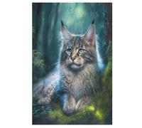 Puzzles 1000 Pièces Puzzle Maine Coon Chat pour Adultes Et Adolescents Puzzles sur Planche De Bois Excellent Cadeau pour Adultes Et Enfants