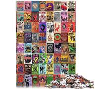 Puzzles 1000 pièces Puzzles en Carton Collage Vintage Carton recyclé Puzzles relaxants Jeux-Casse-tête Puzzle 10,27x14,96 Pouces