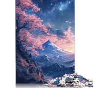 Puzzles 1000 pièces Puzzles Japonais Sakura Tree Blossoming pour Adultes Puzzle en Bois Jouets éducatifs 75x50cm
