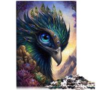 Puzzles 1000 pièces Puzzles pour Adultes Enfants Paon Fantasy Fiction Puzzle en Bois Jeux de Famille Cadeaux d'anniversaire de Noël 19,7 x 29,5 Pouces