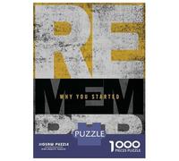Puzzles 1000 Pièces Remember Why You Started Puzzle Adulte, Jeu De Réflexion, Analyse Et Logique, Cadeaux De Noël Et d'anniversaire 38x26cm/1000pcs