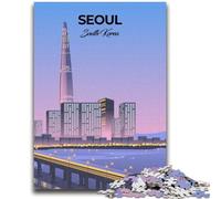 Puzzles 1000 pièces représentant la Ligne d'horizon de Séoul pour Adolescents, Jeu Stimulant, Chaque pièce est Unique - Jeu Familial Stimulant 1000 pièces (26x38cm)