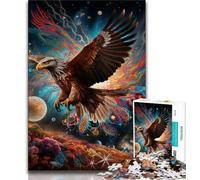 Puzzles 1000 pièces représentant Un Aigle Animalier, idéal pour Les Adultes, idéal pour soulager Le Stress et Les défis (38x26cm)
